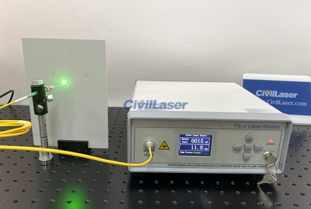 532nm 15mW Green SM Fiber Laser Source Benchtop